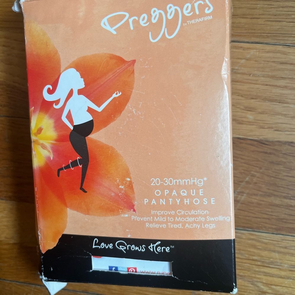 Preggers by THERAFIRM, S / L, Maternity Pantyhose 20-30 mmHg